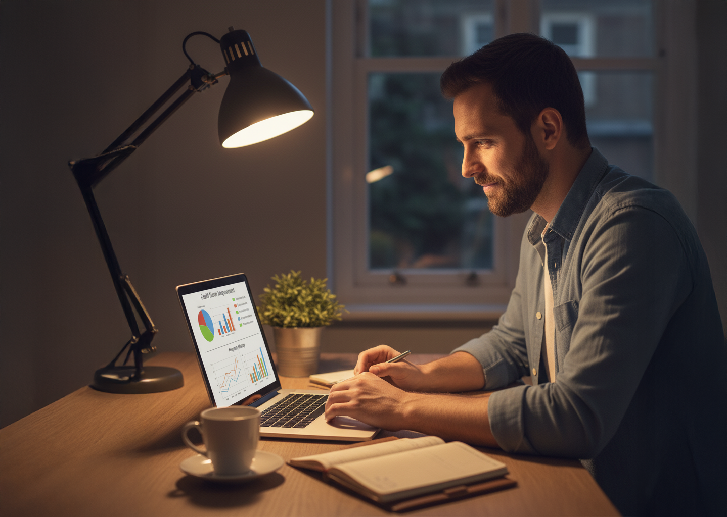 A man applying for a mortgage after advice