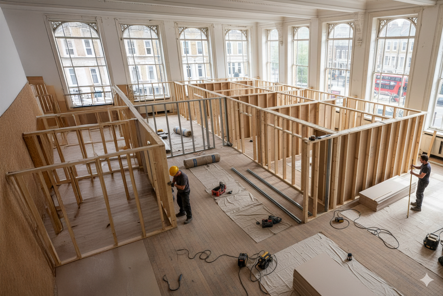 Property being divided up for multiple occupancy